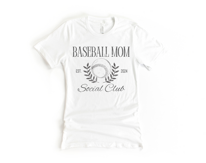 Baseball Mom Social Club Short Sleeve Tee