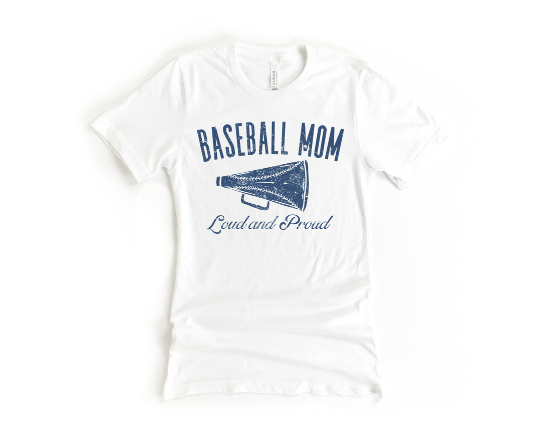 Baseball Mom: Loud and Proud Short Sleeve Tee