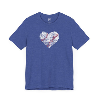 Baseball Heart Short Sleeve Tee