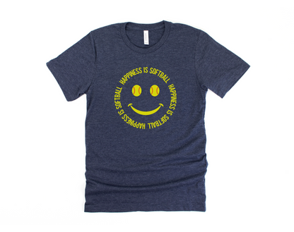 Happiness is Softball Short Sleeve Tee