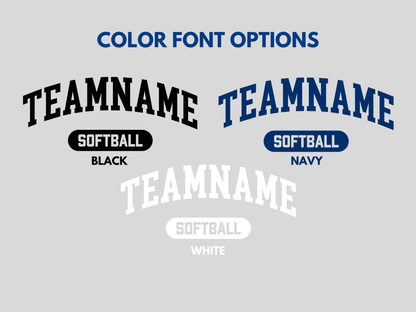 Custom Softball Team, Name &amp; Number Hoodie