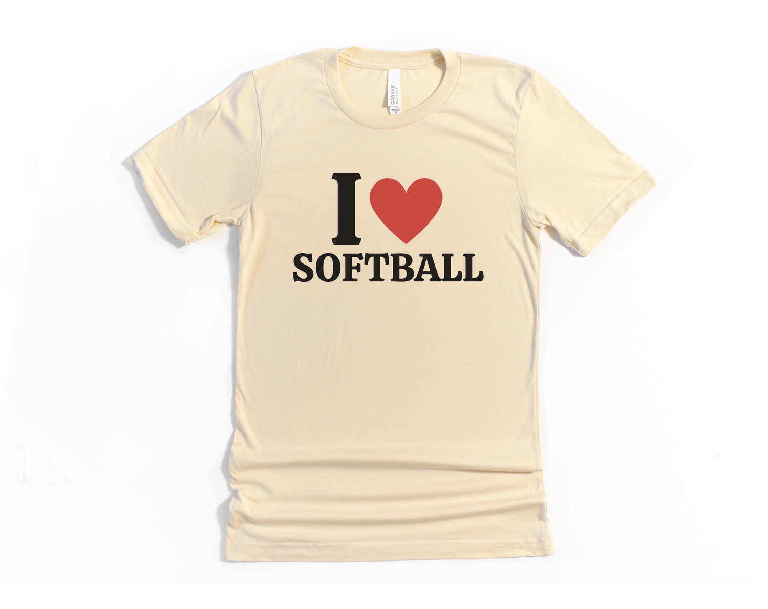 I Heart Softball Short Sleeve Tee