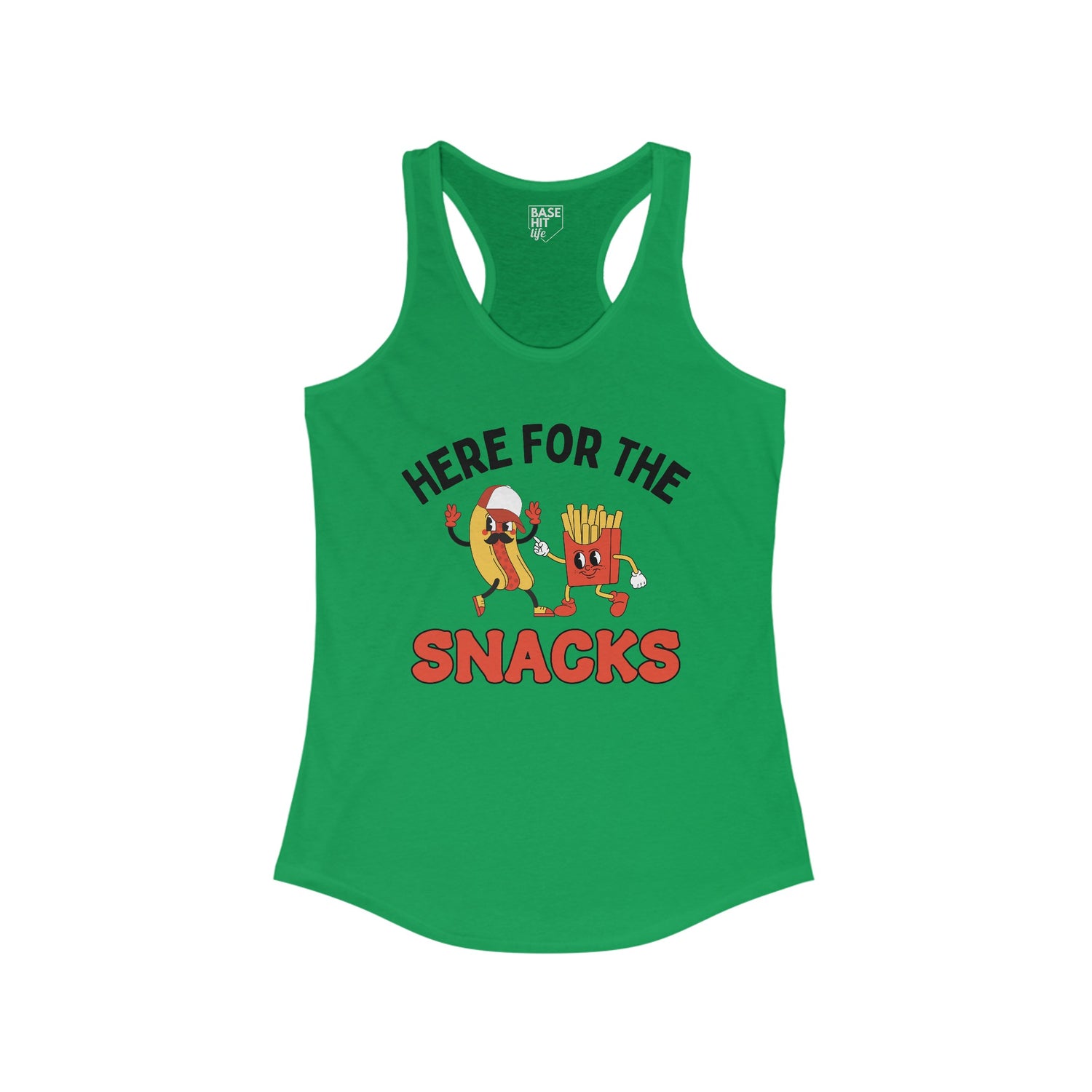 Here For The Snacks Racerback Tank