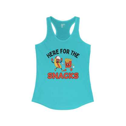 Here For The Snacks Racerback Tank