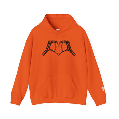 Skeleton Baseball Heart Hoodie