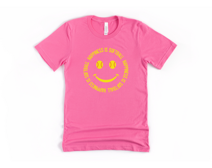 Happiness is Softball Short Sleeve Tee