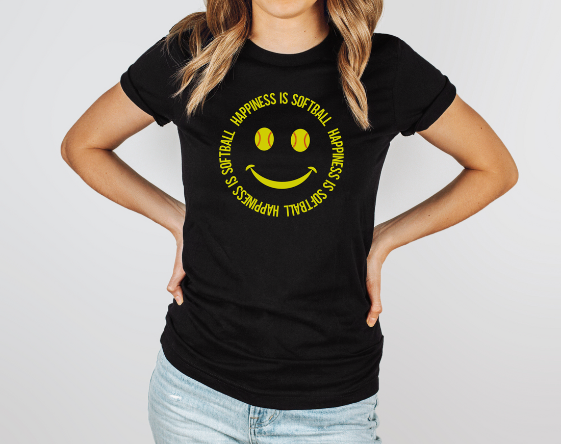 Happiness is Softball Short Sleeve Tee