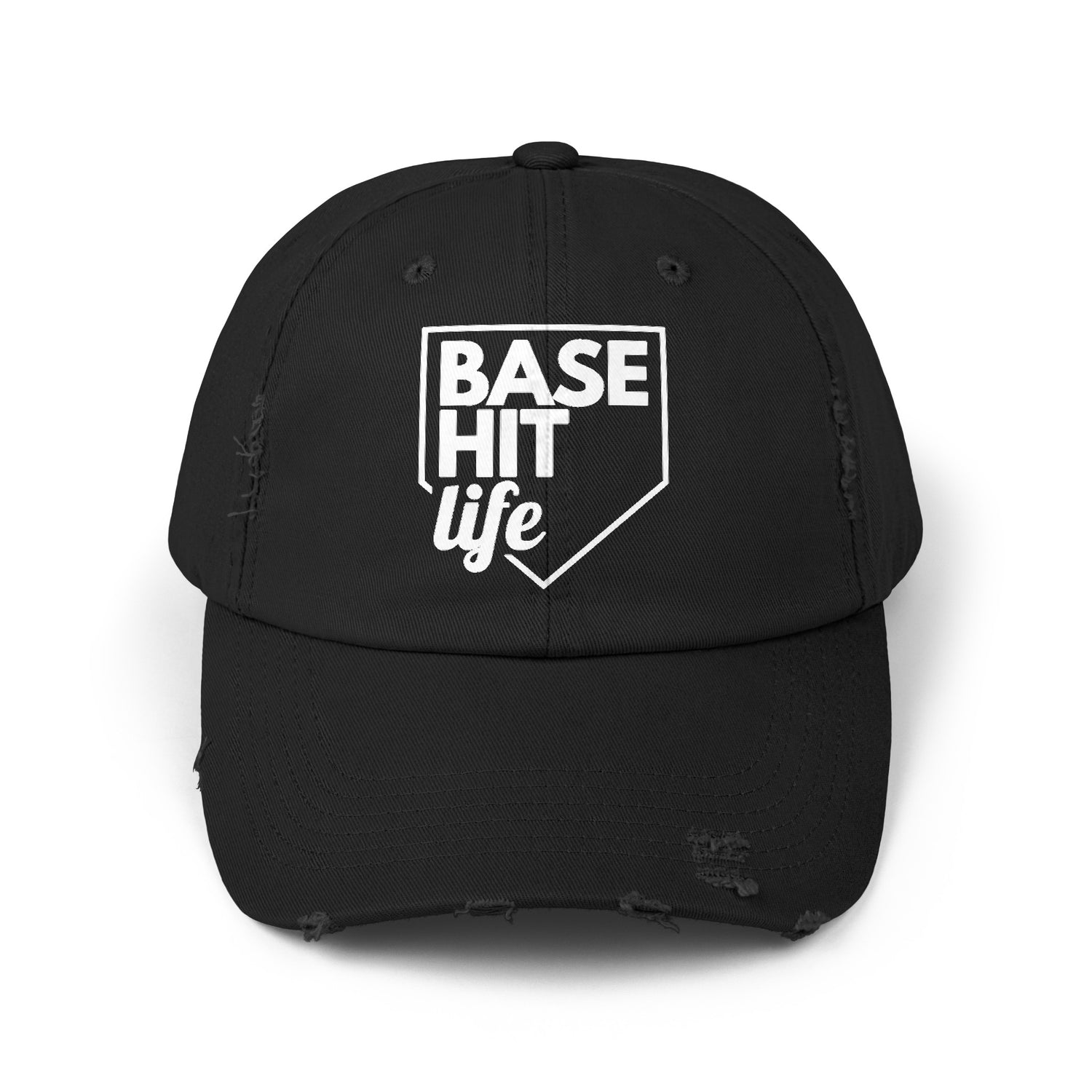 Base Hit Life Distressed Cap