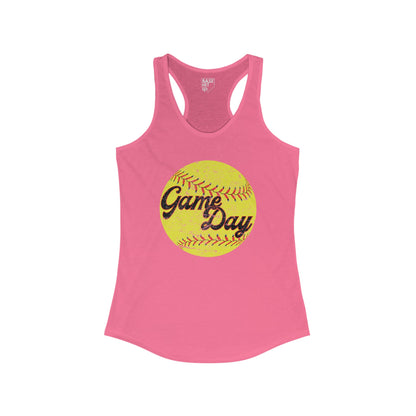 Softball Game Day Racerback Tank