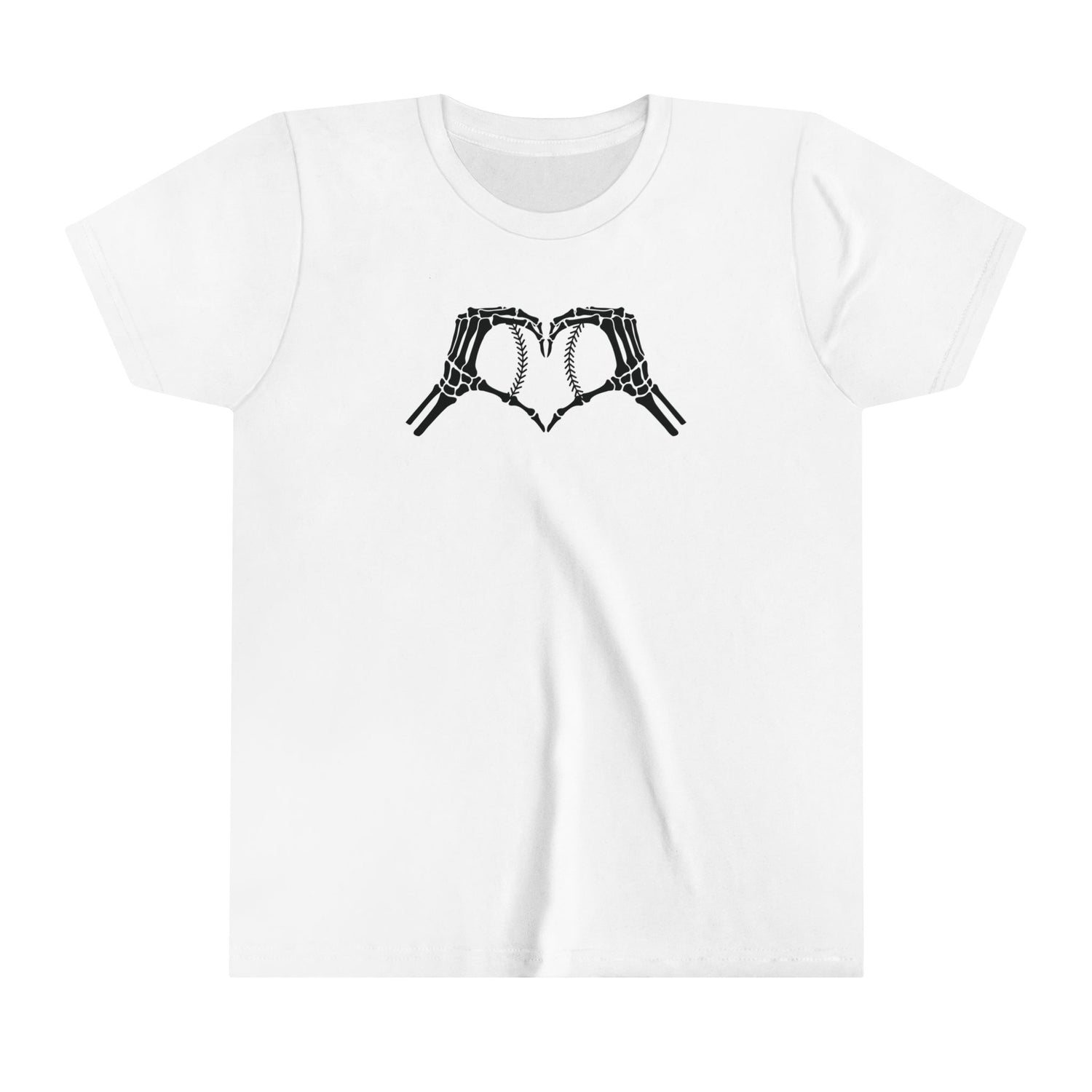 Youth Skeleton Baseball Heart Short Sleeve Tee