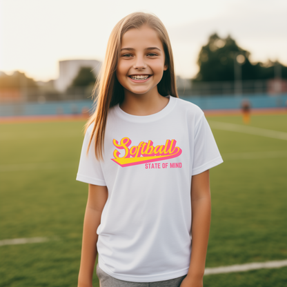 Youth Softball State of Mind Short Sleeve Tee