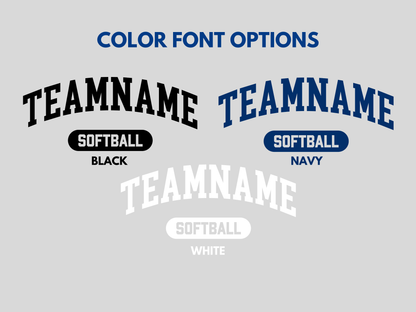 Custom Softball Team, Name &amp; Number T-Shirt