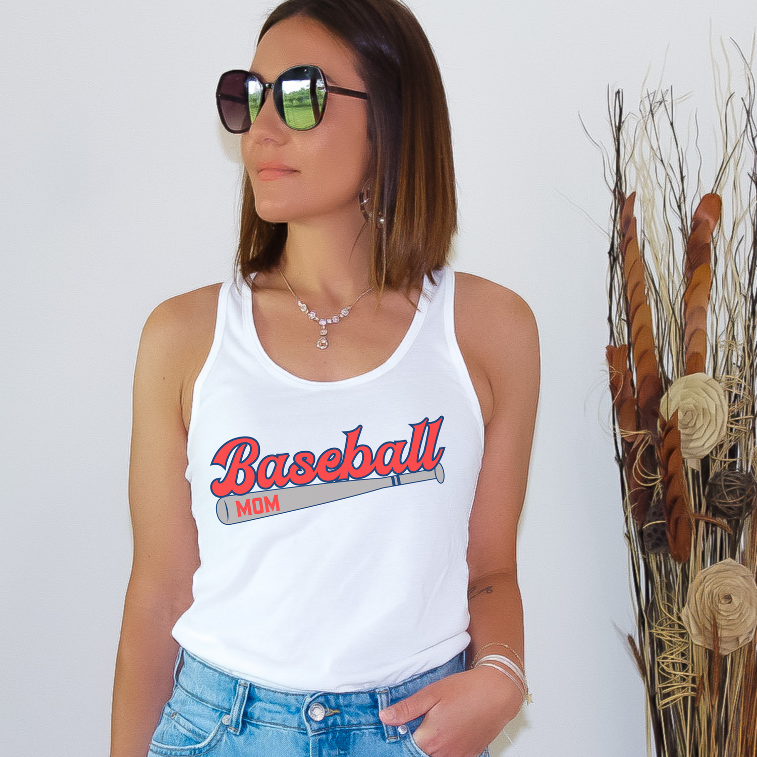 Baseball Mom Racerback Tank