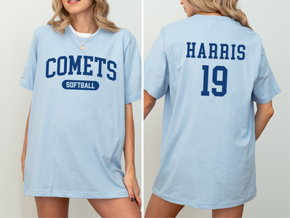 Custom Softball Team, Name &amp; Number T-Shirt