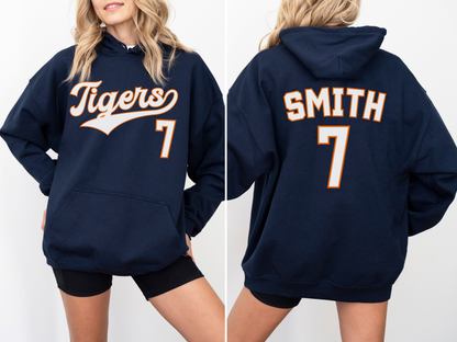 Baseball Custom Team, Name &amp; Number Hoodie