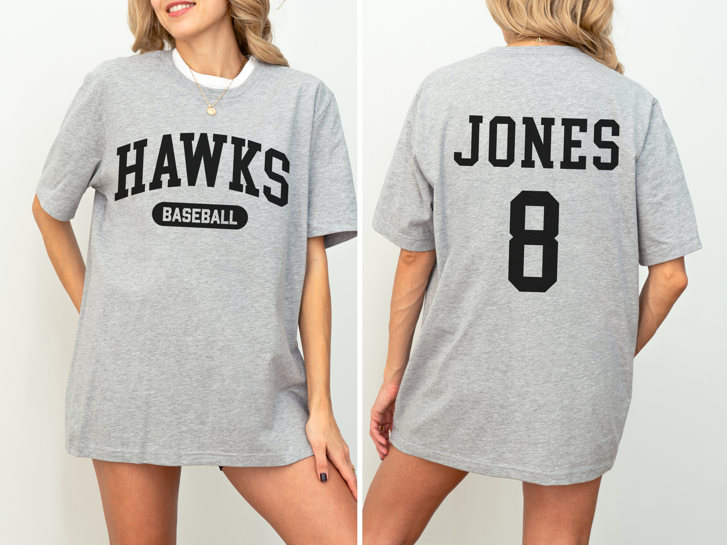 Custom Baseball Team, Name &amp; Number T-Shirt