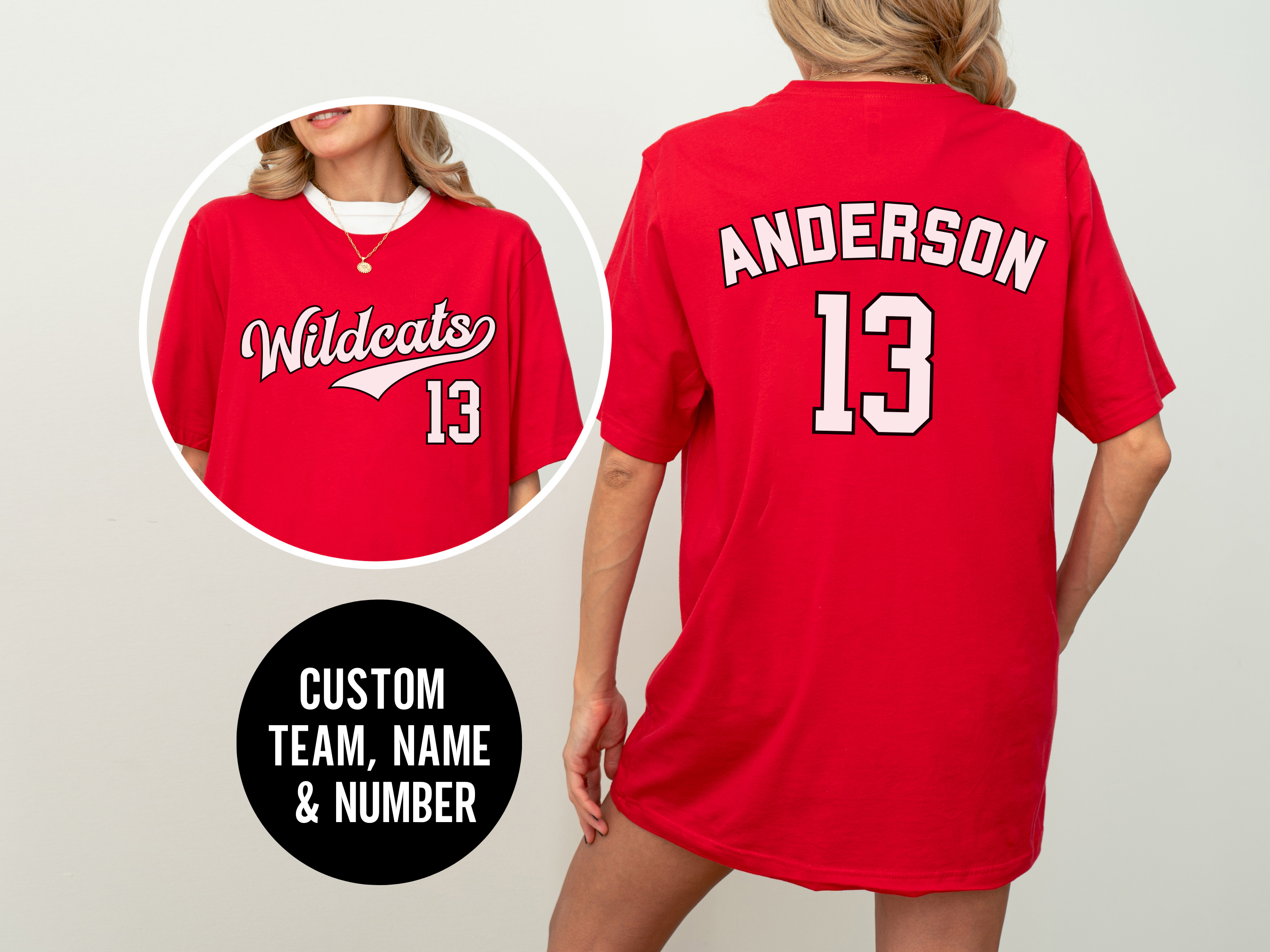 Baseball Custom Team, Name &amp; Number T-Shirt