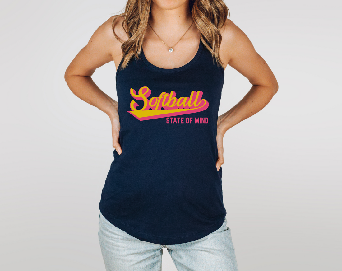 Softball State of Mind Racerback Tank