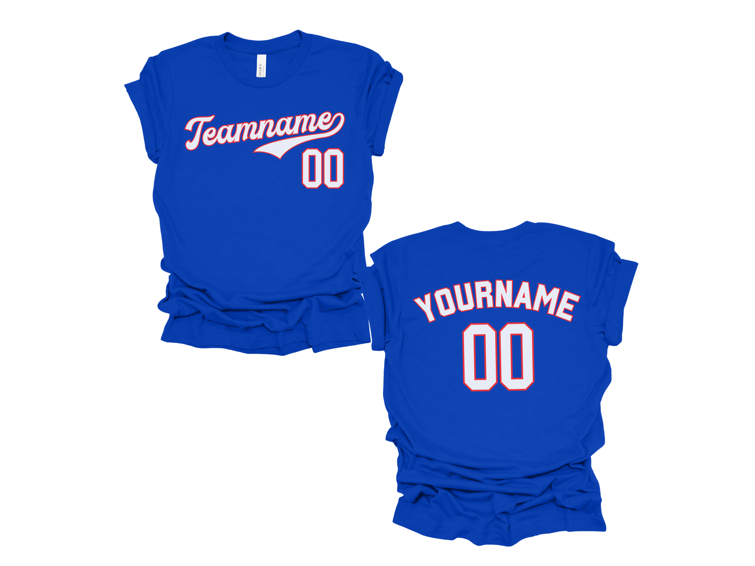 Baseball Custom Team, Name &amp; Number T-Shirt